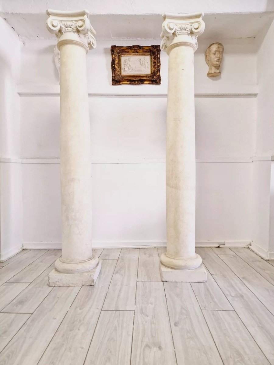 Pair Of Large Columns 196cm High