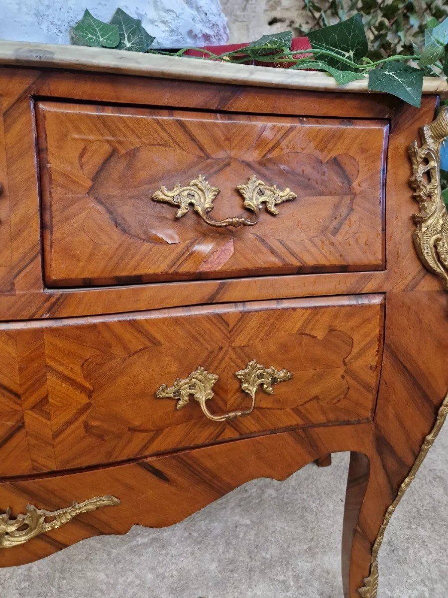 Antique French Louis XV Style Chest Of Drawers-photo-4