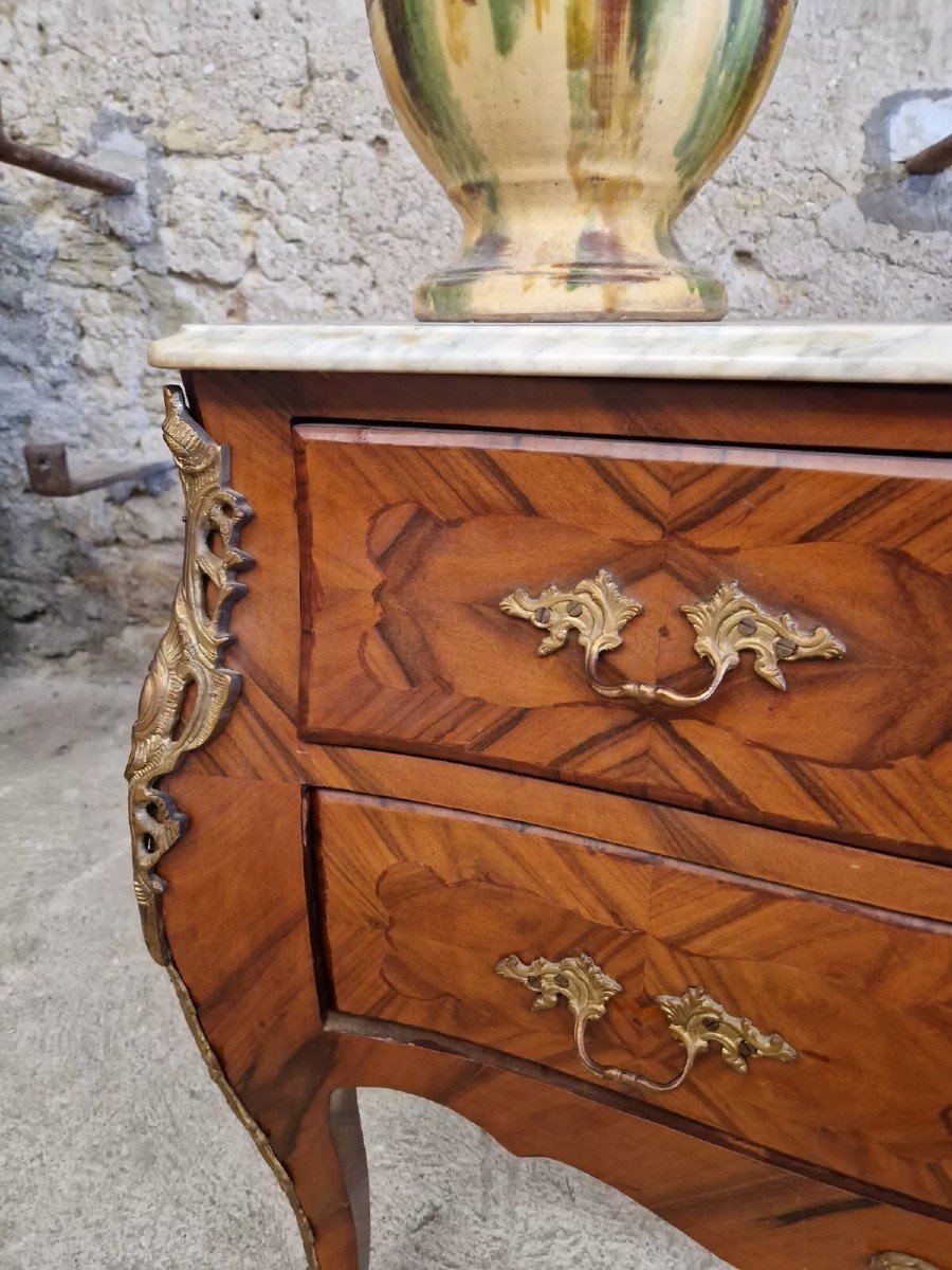 Antique French Louis XV Style Chest Of Drawers-photo-5