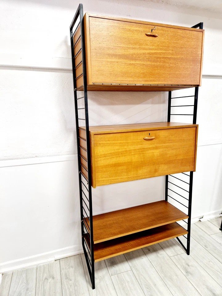 Mid Century Staples Ladderax Shelving Cupboard-photo-2