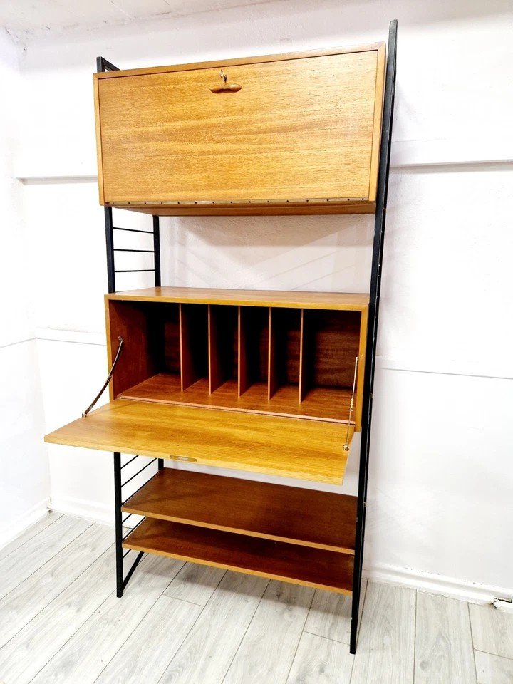 Mid Century Staples Ladderax Shelving Cupboard-photo-1