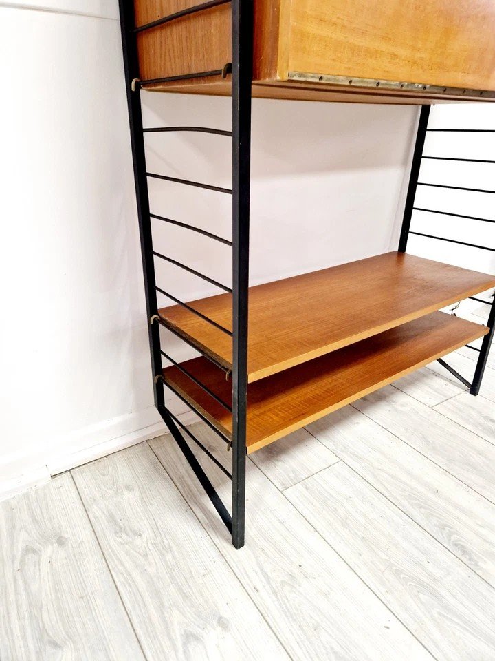 Mid Century Staples Ladderax Shelving Cupboard-photo-3