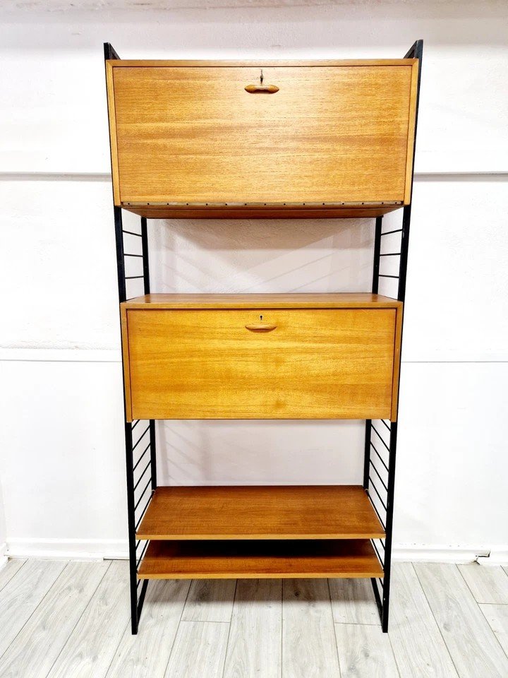 Mid Century Staples Ladderax Shelving Cupboard