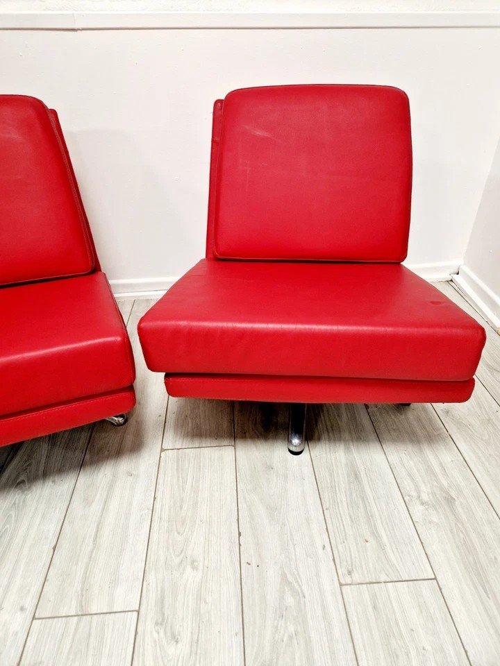 Pair Of Mid-century Style Breeze Swivel Chairs By Cajus Maelum For Fjords-photo-3