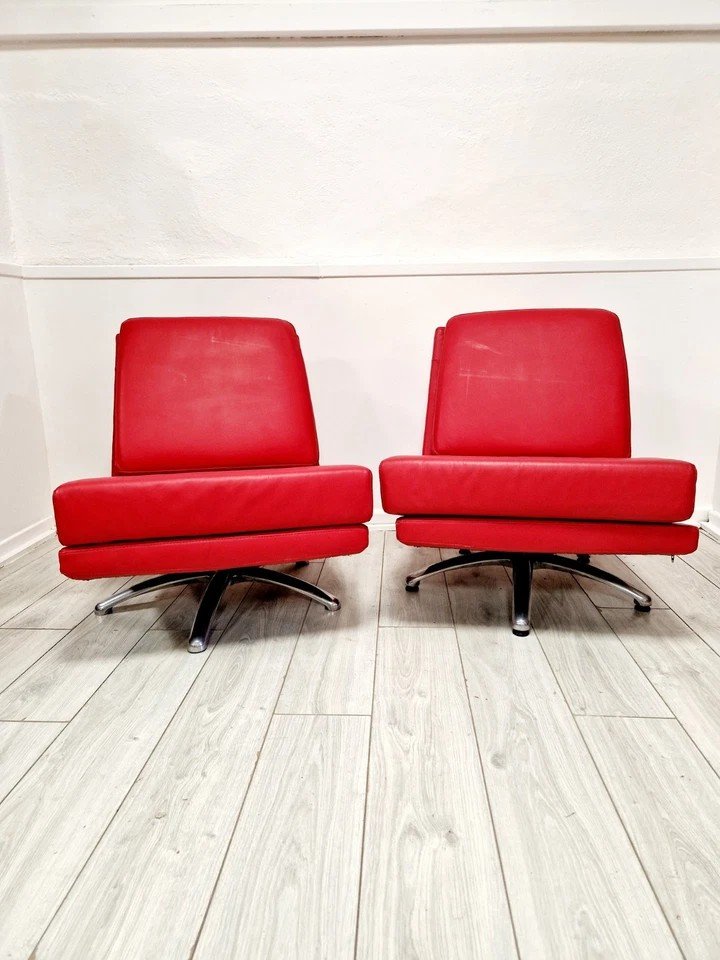 Pair Of Mid-century Style Breeze Swivel Chairs By Cajus Maelum For Fjords-photo-5