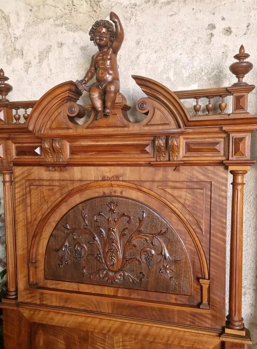  Ensemble De Chambre à Coucher En Acajou Italien De Style Renaissance-photo-3