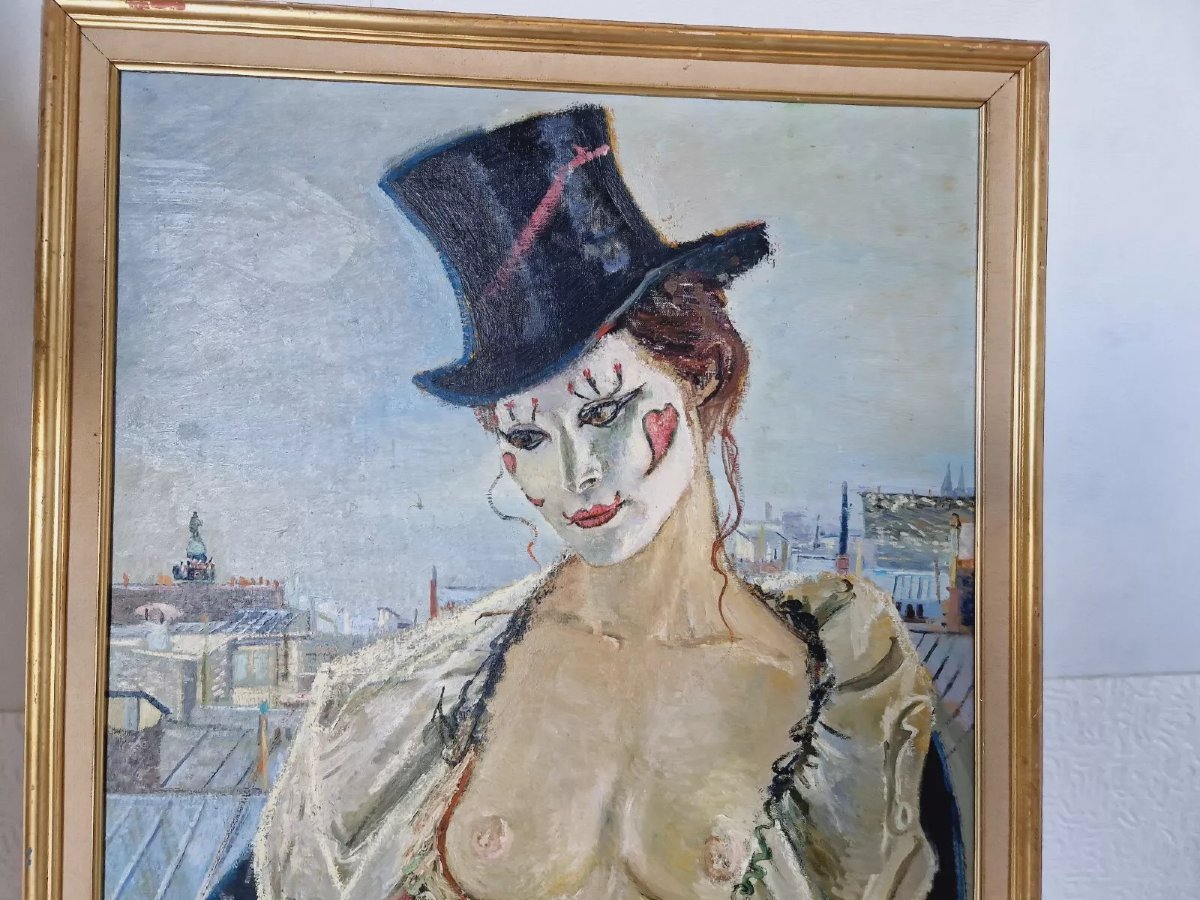 Peinture De Nu Du Milieu Du Siècle Français Mme Paris-photo-2