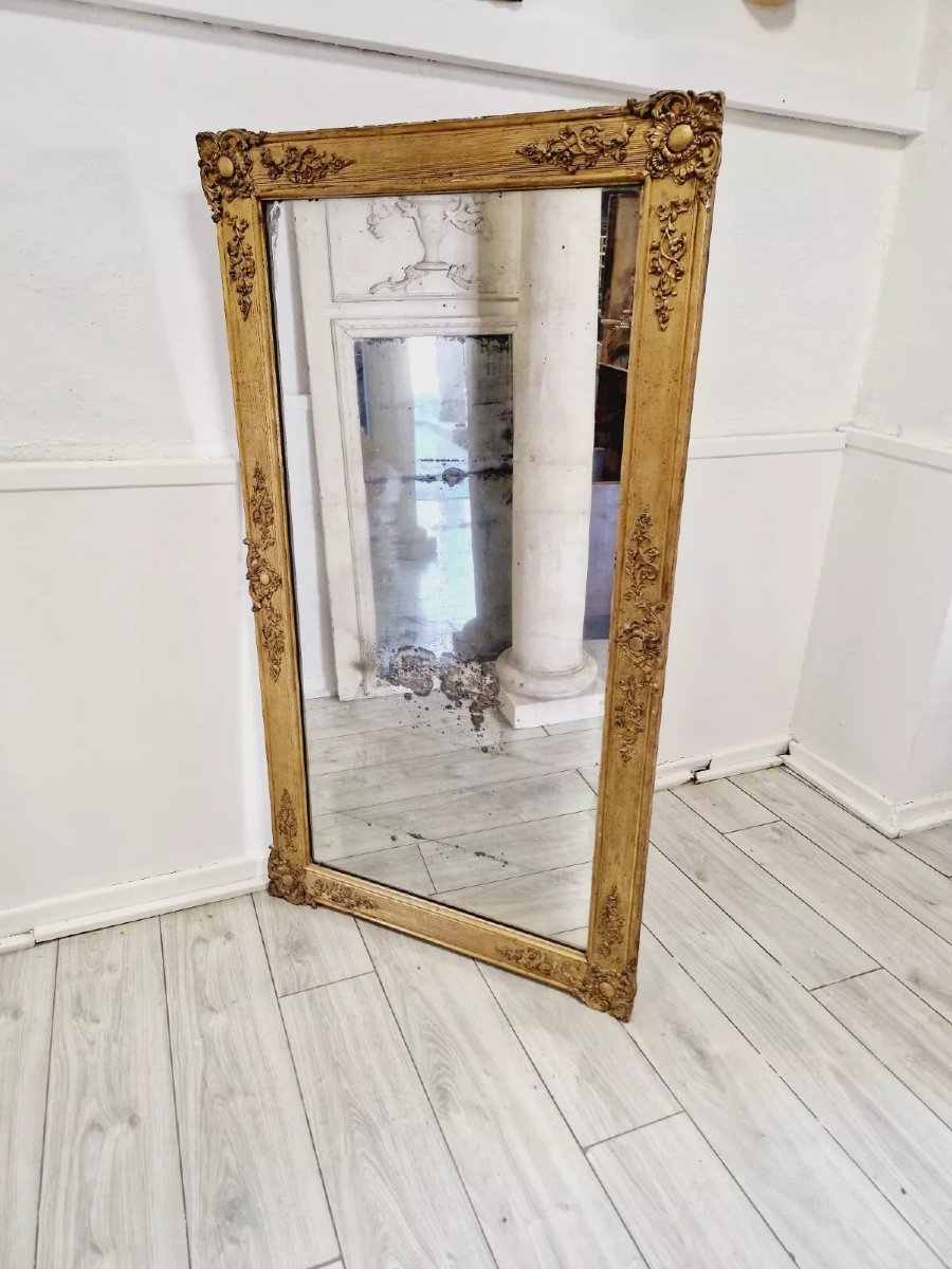 Antique French Regency Mirror 19th Century-photo-5