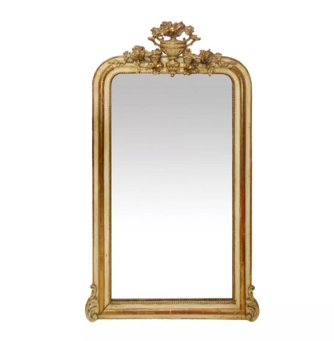 Beautiful Louis XVI Style Gold Wall Mirror