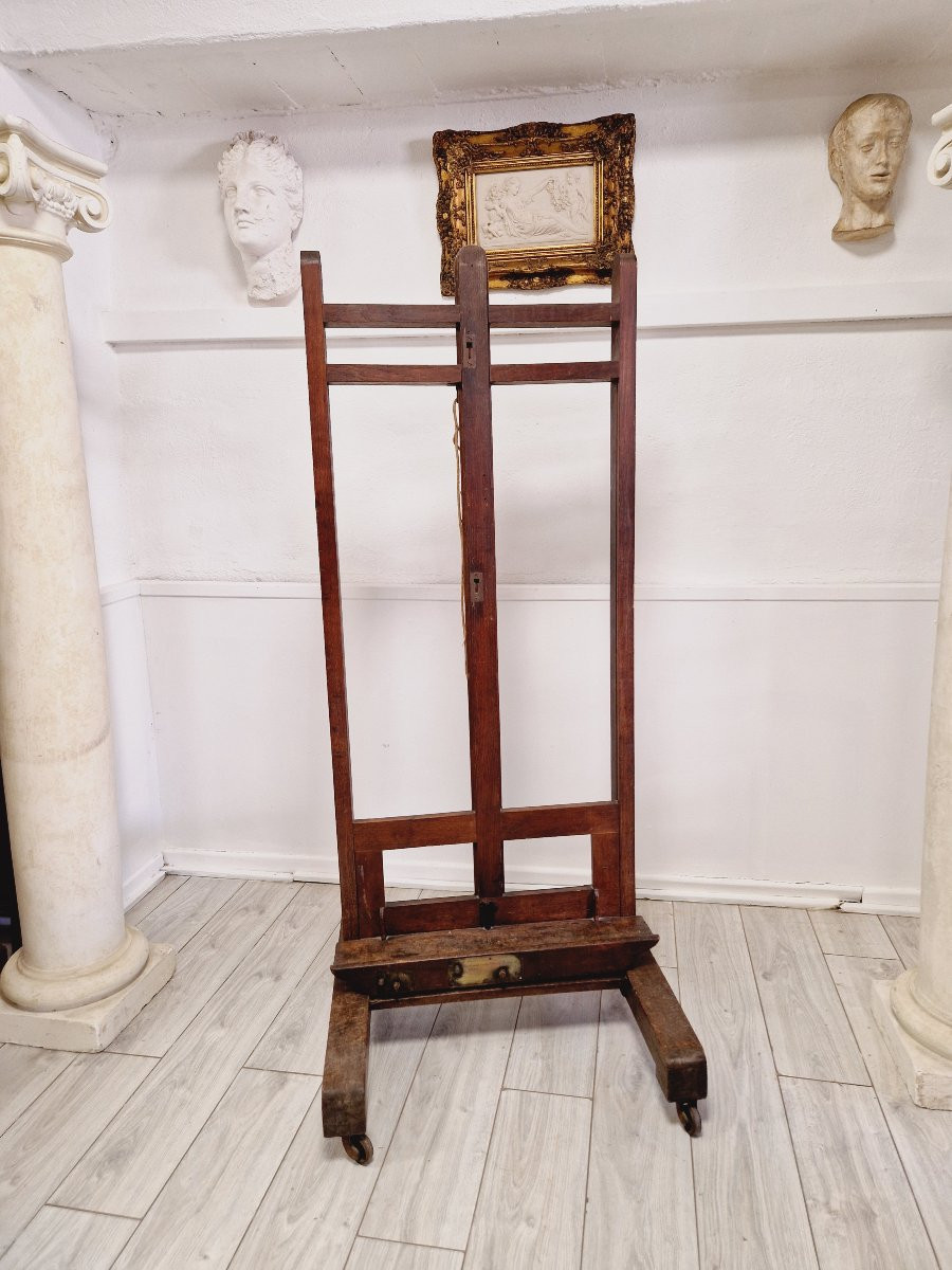 Antique French Painting Easel With Stand By Bonhomme Paris-photo-6