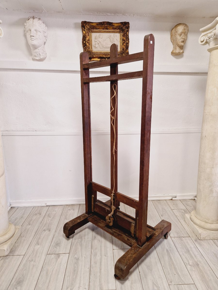 Antique French Painting Easel With Stand By Bonhomme Paris-photo-7