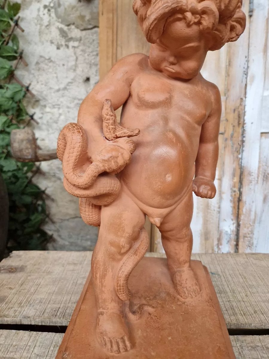 Sculpture Ancienne D’Hercule Signée Marcel Courbier-photo-2