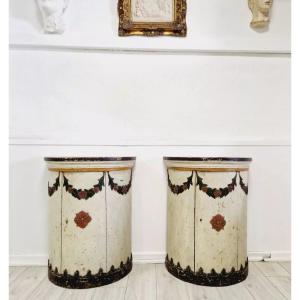 Fabulous Pair Of 18th Century Tambour Cabinets