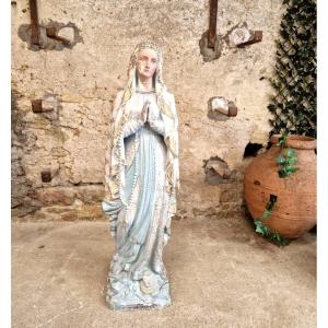 Antique Life Size Religious Statue Mary Of Lourdes