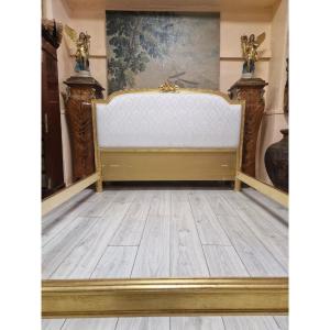 Louis XVI Style King Size French Gilded Bed