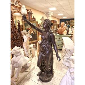 Antique Life-size Liberty Floor Lamp