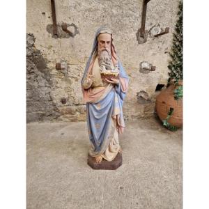 Antique Life-size Religious Statue Saint Joaquin French Church Sculpture