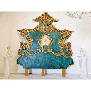 Huge Peacock Style Vintage Venetian Headboard