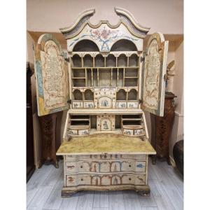 Antique Painted Cupboard Secretaire