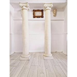 Pair Of Large Columns 196cm High