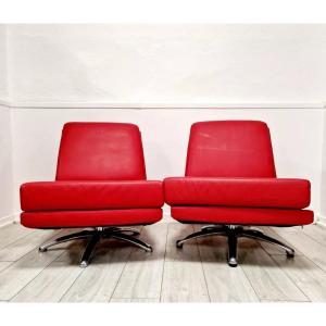 Pair Of Mid-century Style Breeze Swivel Chairs By Cajus Maelum For Fjords