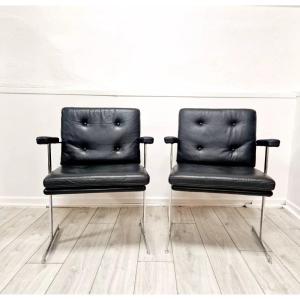 Pair Of Mid Century Robin Day Hille Delphi Armchairs