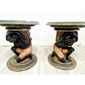 Pair Of Antique Venetian Gueridon Tables