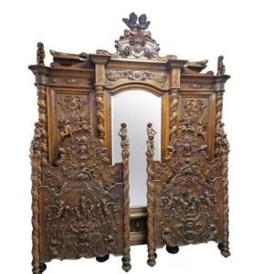  Ensemble de chambre à coucher baroque italien ancien - RARE