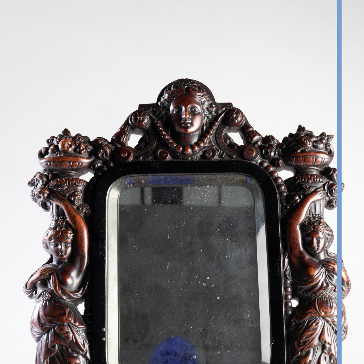 Neo-renaissance Bevelled Mirror In Rosewood, 19th-photo-3