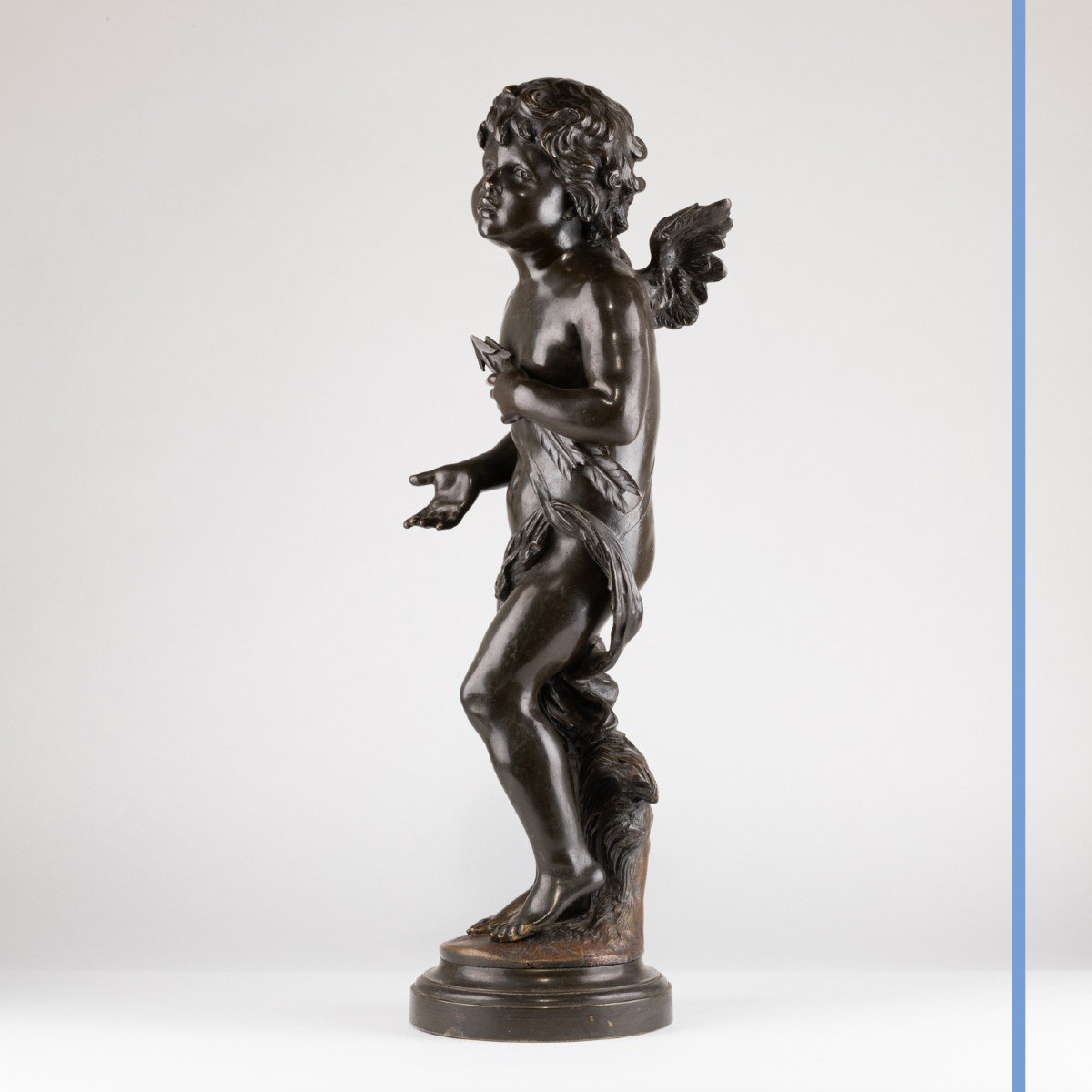 Dans le goût d'Auguste Moreau (1834-1917), Cupidon, bronze, XIXe-photo-2