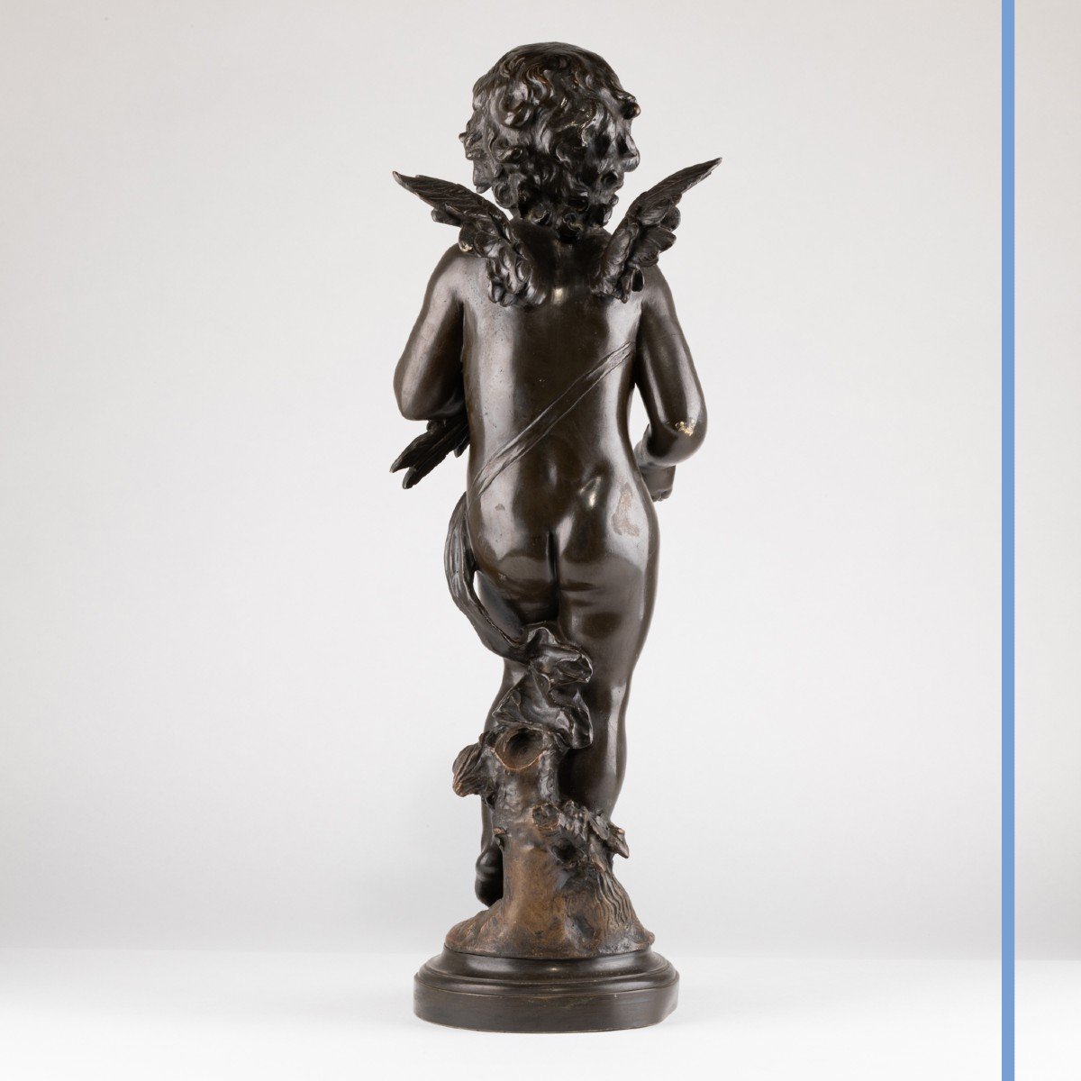 Dans le goût d'Auguste Moreau (1834-1917), Cupidon, bronze, XIXe-photo-3