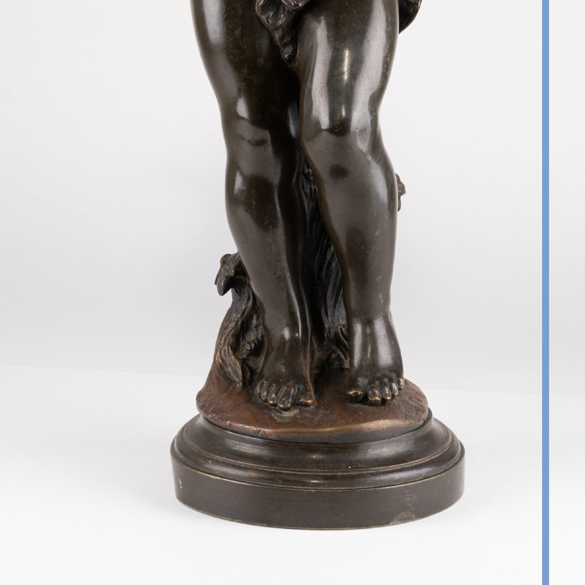 Dans le goût d'Auguste Moreau (1834-1917), Cupidon, bronze, XIXe-photo-4