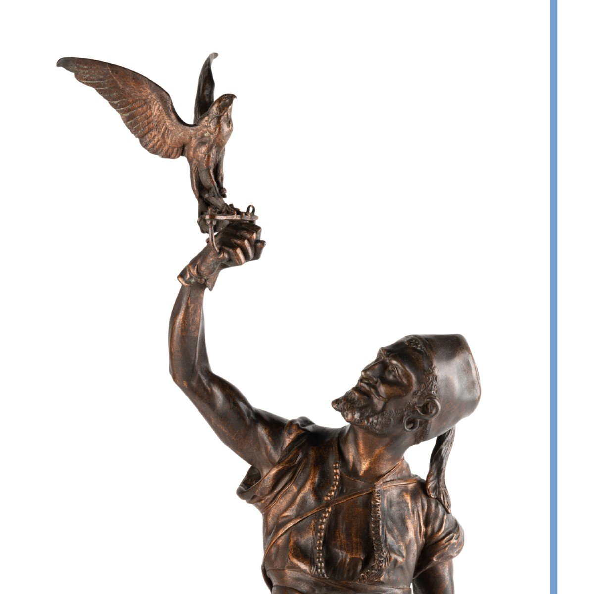 Pierre Jules Mène  (1810-1879), Le fauconnier, bronze, XIXe-photo-1