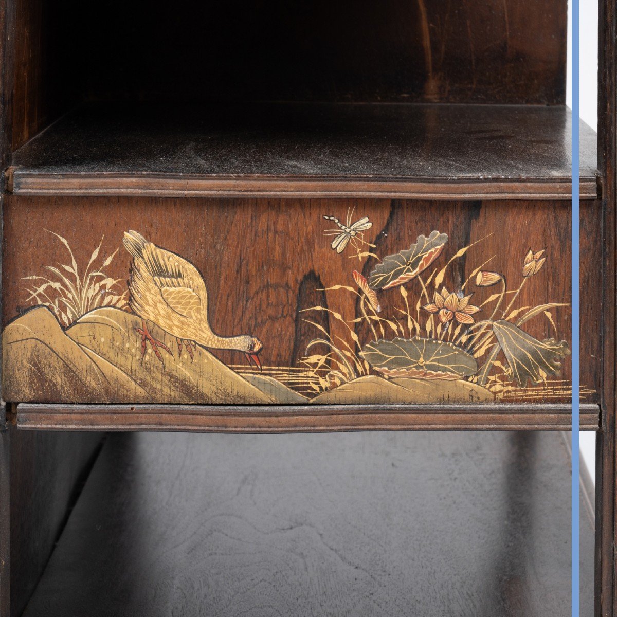 Dans le goût de Gabriel Viardot (1830-1904), petit cabinet en bois sculpté et teinté et incrustations, XIXe-photo-8