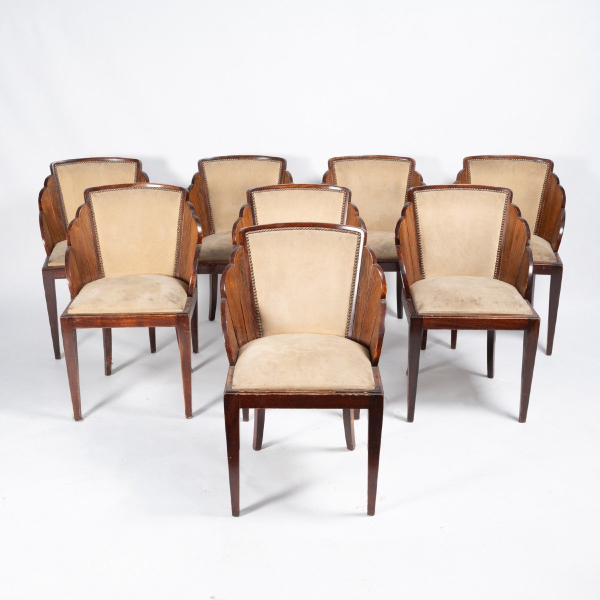 Série de 8 chaises d'époque Art Deco, XXe