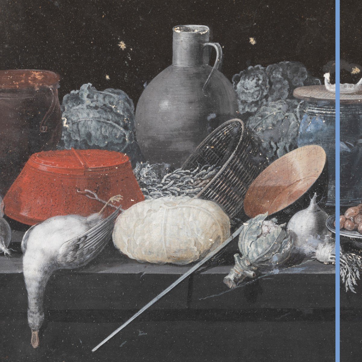 Dans le goût de Paul Lelong (1799-1846), paire de natures mortes, gouaches sur papier, XIXe-photo-2