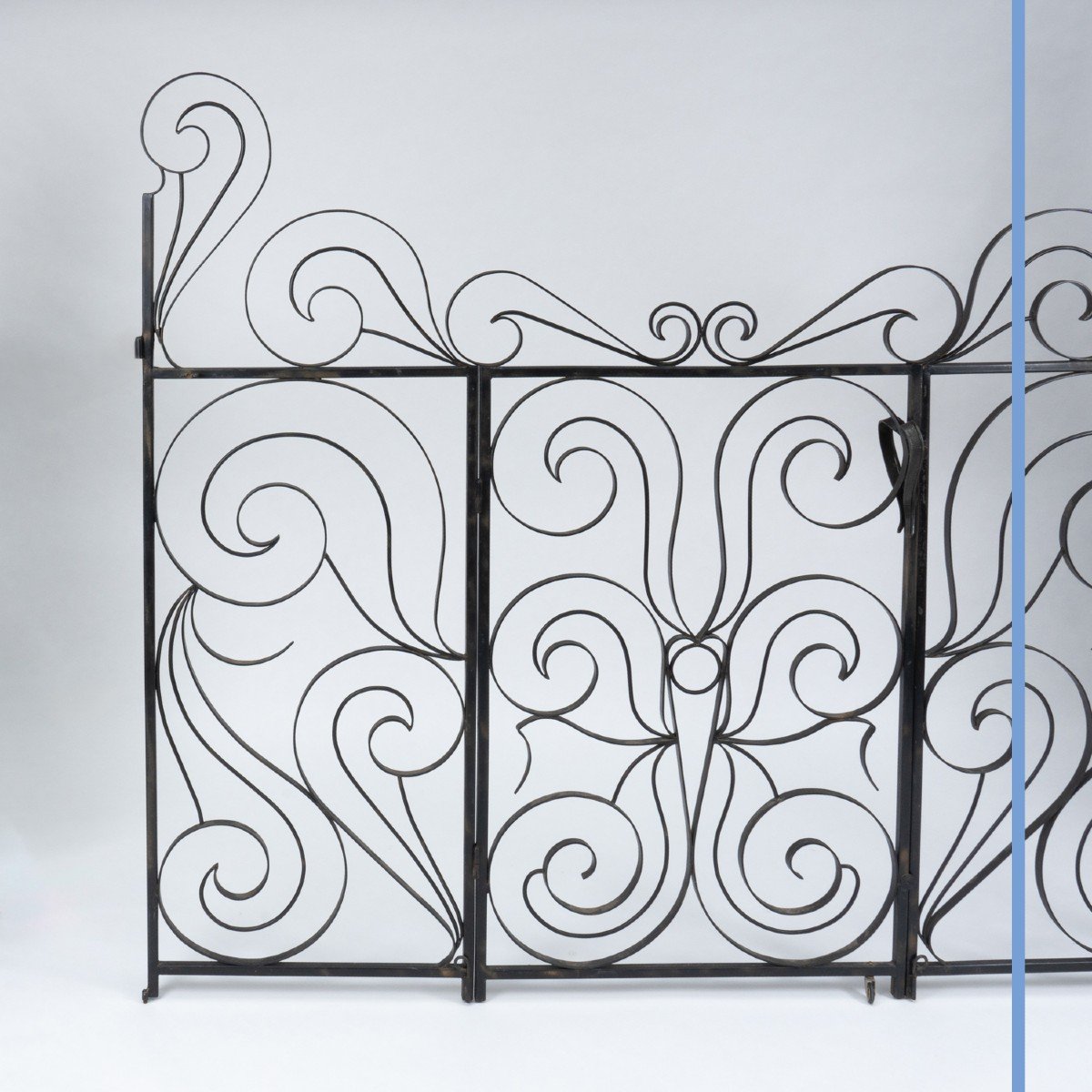 Iron Gate With Scroll Pattern, 20th Century-photo-2