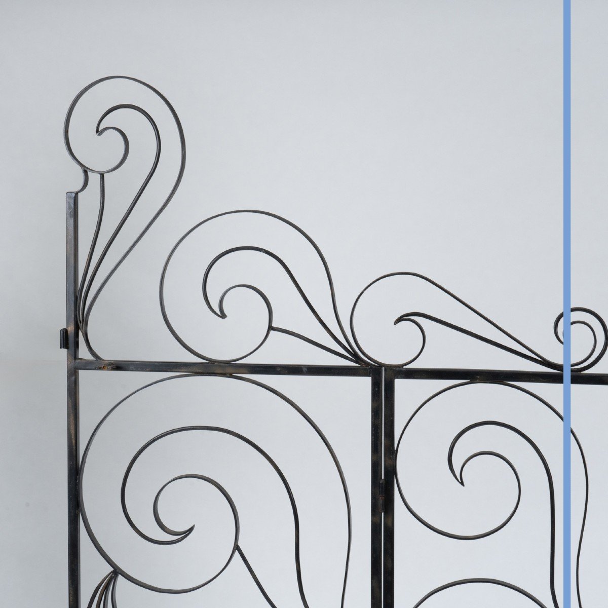 Iron Gate With Scroll Pattern, 20th Century-photo-3