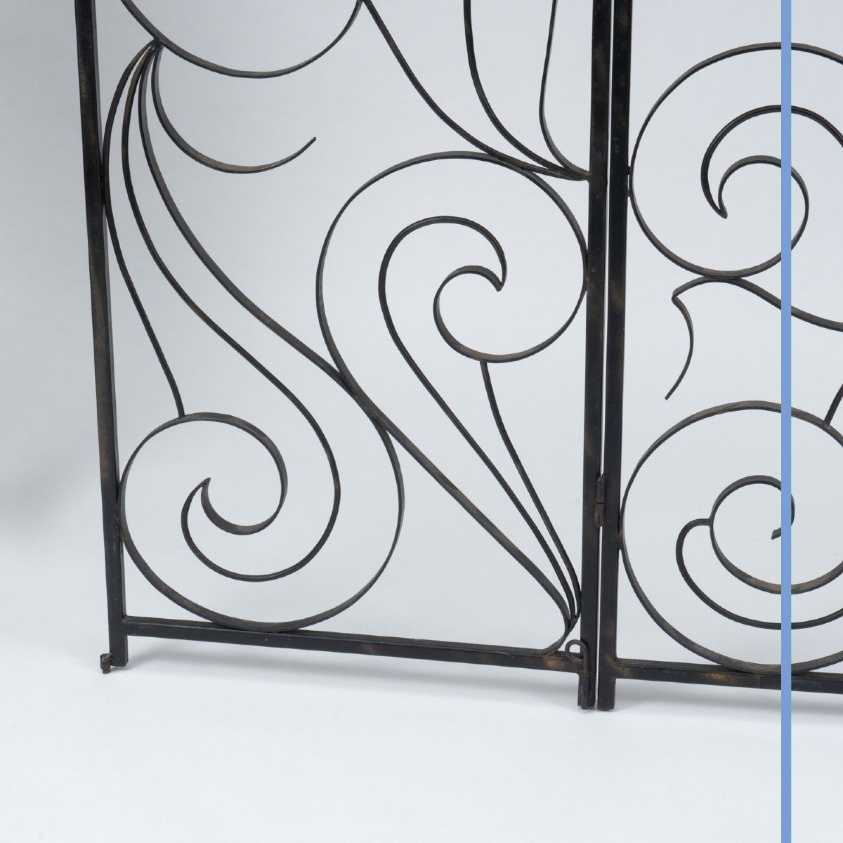 Iron Gate With Scroll Pattern, 20th Century-photo-4