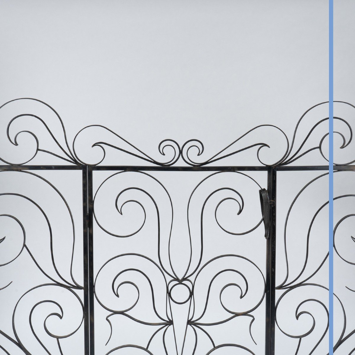 Iron Gate With Scroll Pattern, 20th Century-photo-1