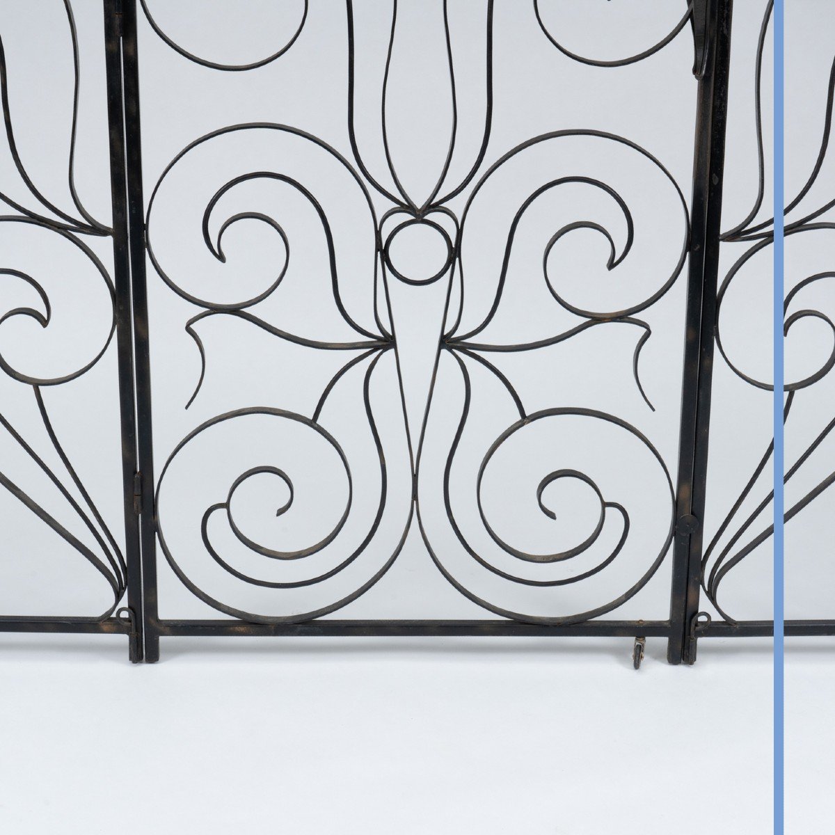 Iron Gate With Scroll Pattern, 20th Century-photo-3