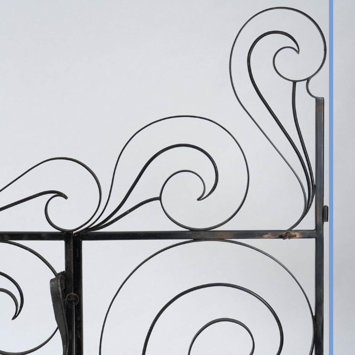 Iron Gate With Scroll Pattern, 20th Century-photo-5