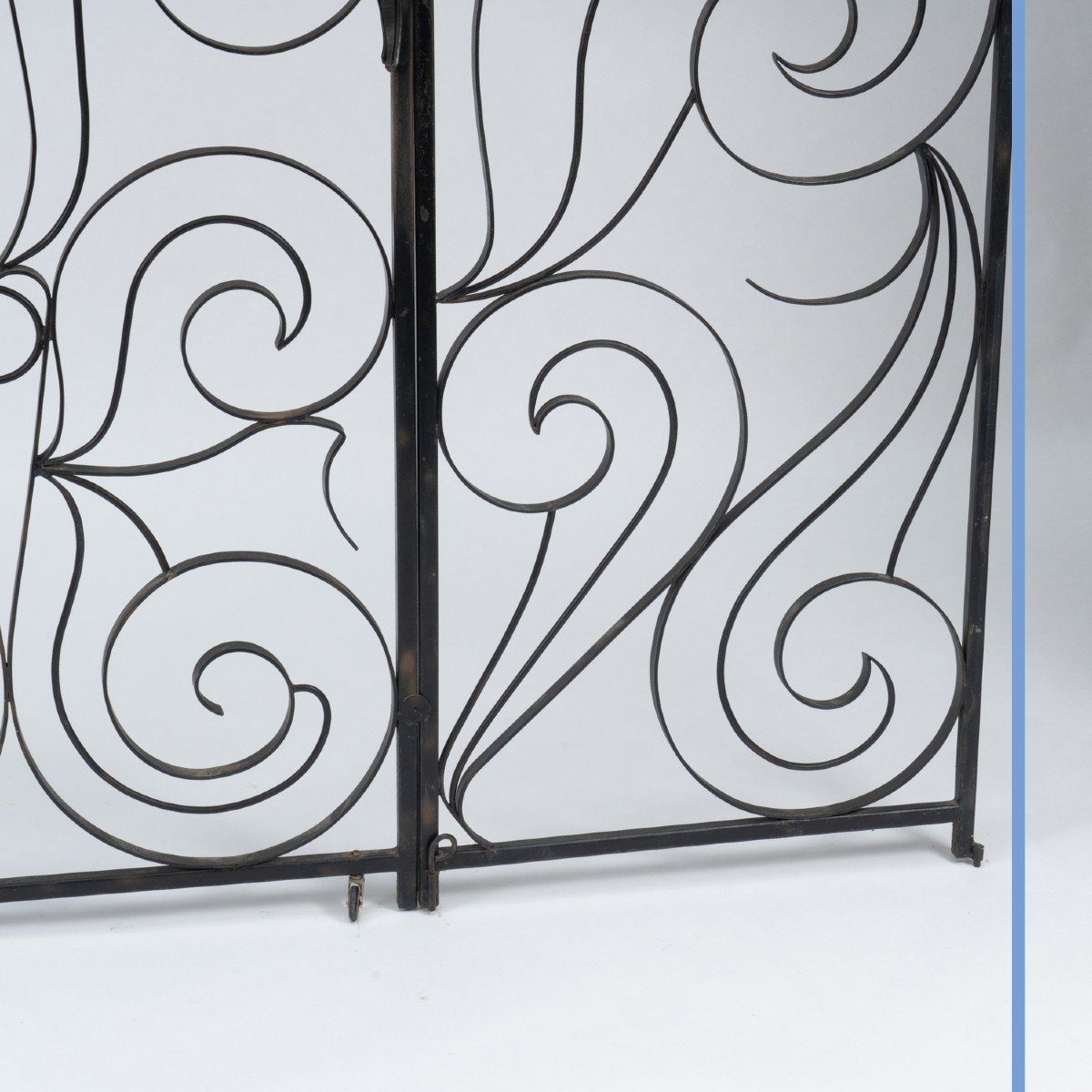 Iron Gate With Scroll Pattern, 20th Century-photo-7