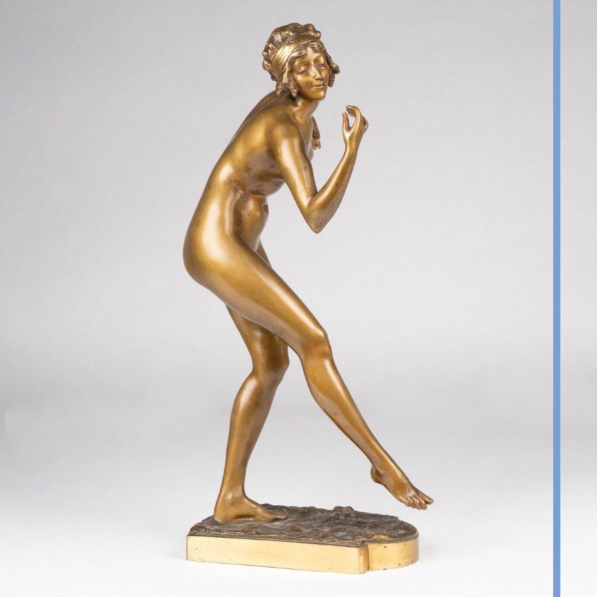 Paul Philippe (1870-1930), Danseuse nue, bronze, XXe-photo-2