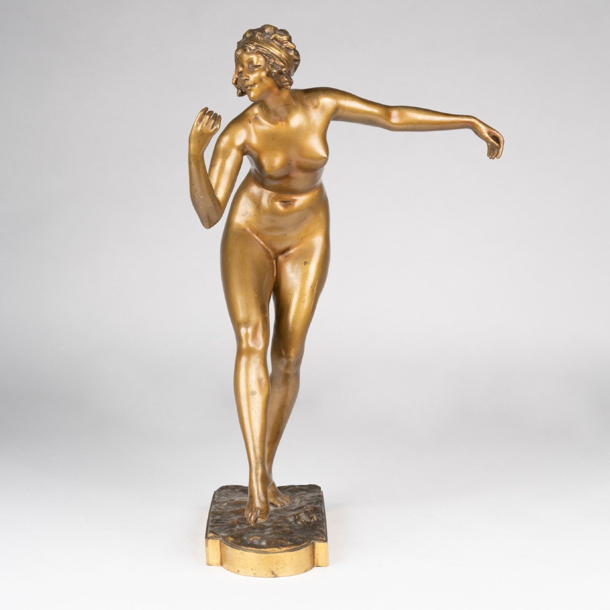 Paul Philippe (1870-1930), Danseuse nue, bronze, XXe