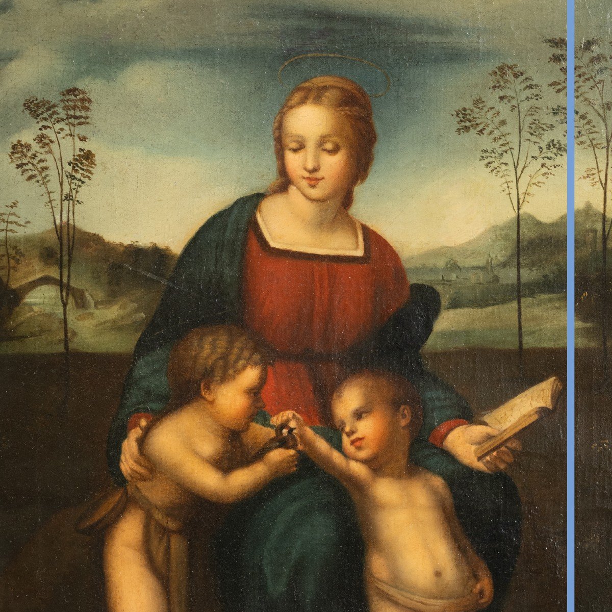 Italian School Of The 19th Century, After Raphael (1483-1520), The Madonna Of The Goldfinch, 19th Century-photo-2