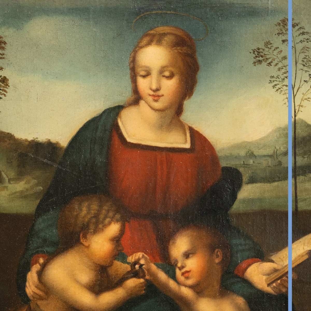 Italian School Of The 19th Century, After Raphael (1483-1520), The Madonna Of The Goldfinch, 19th Century-photo-3