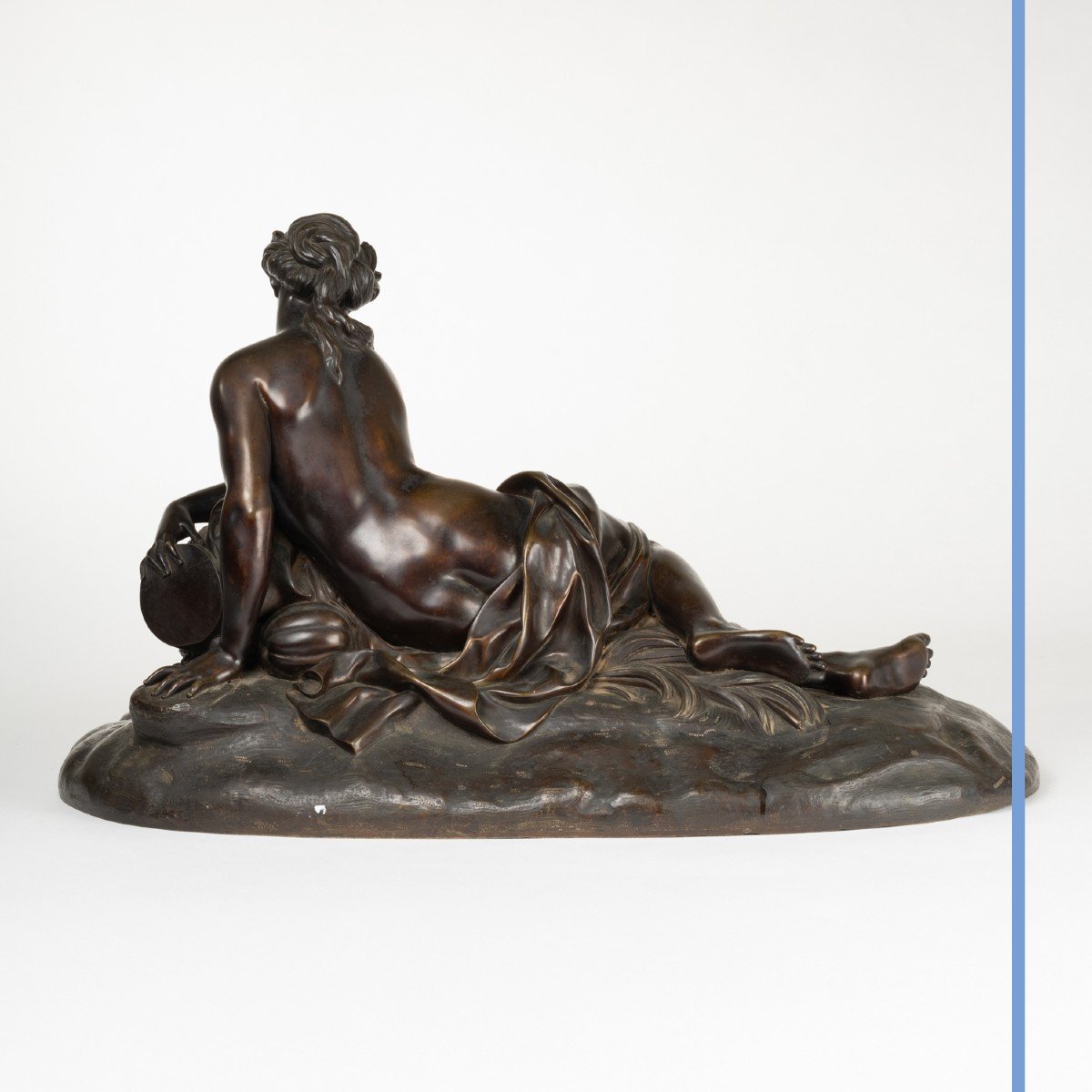 D'après Jean Goujon (1510-1567), bronze "Nymphe de la rivière", XIXe-photo-3