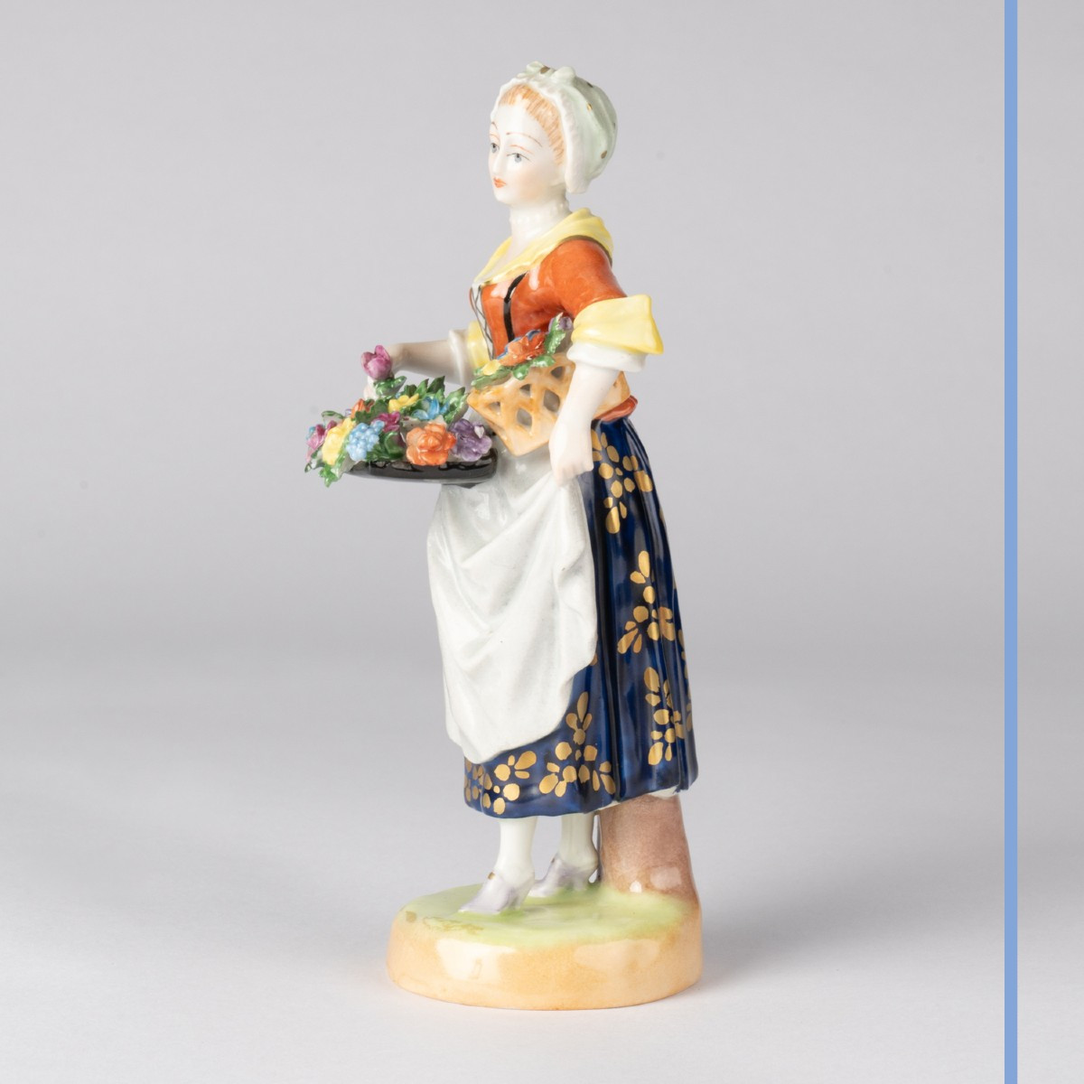 The Flower Seller, Porcelain Subject, 19th Century-photo-2