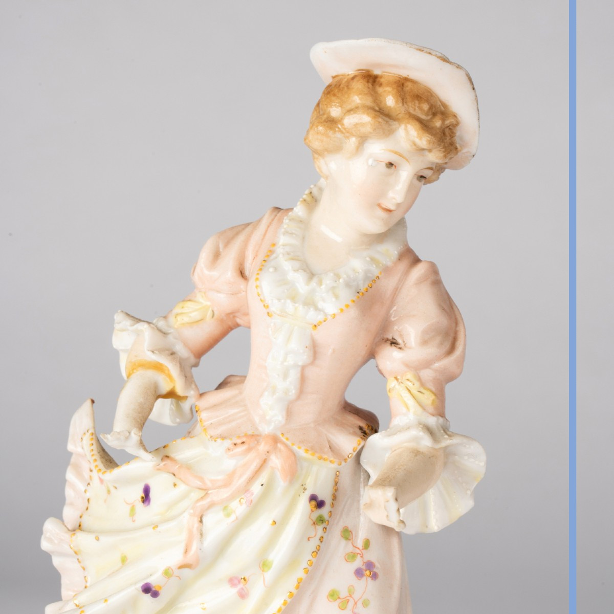 Pair Of Porcelain Subjects "couple Of Elegant People", 19th Century-photo-4